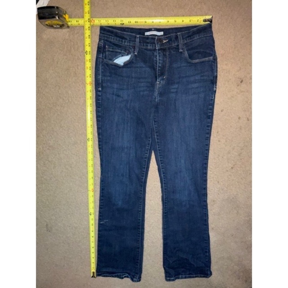 Levis 515 Bootcut Jeans Womens 10M Dark Wash Denim Mid Rise Blue 30x32 T37-10